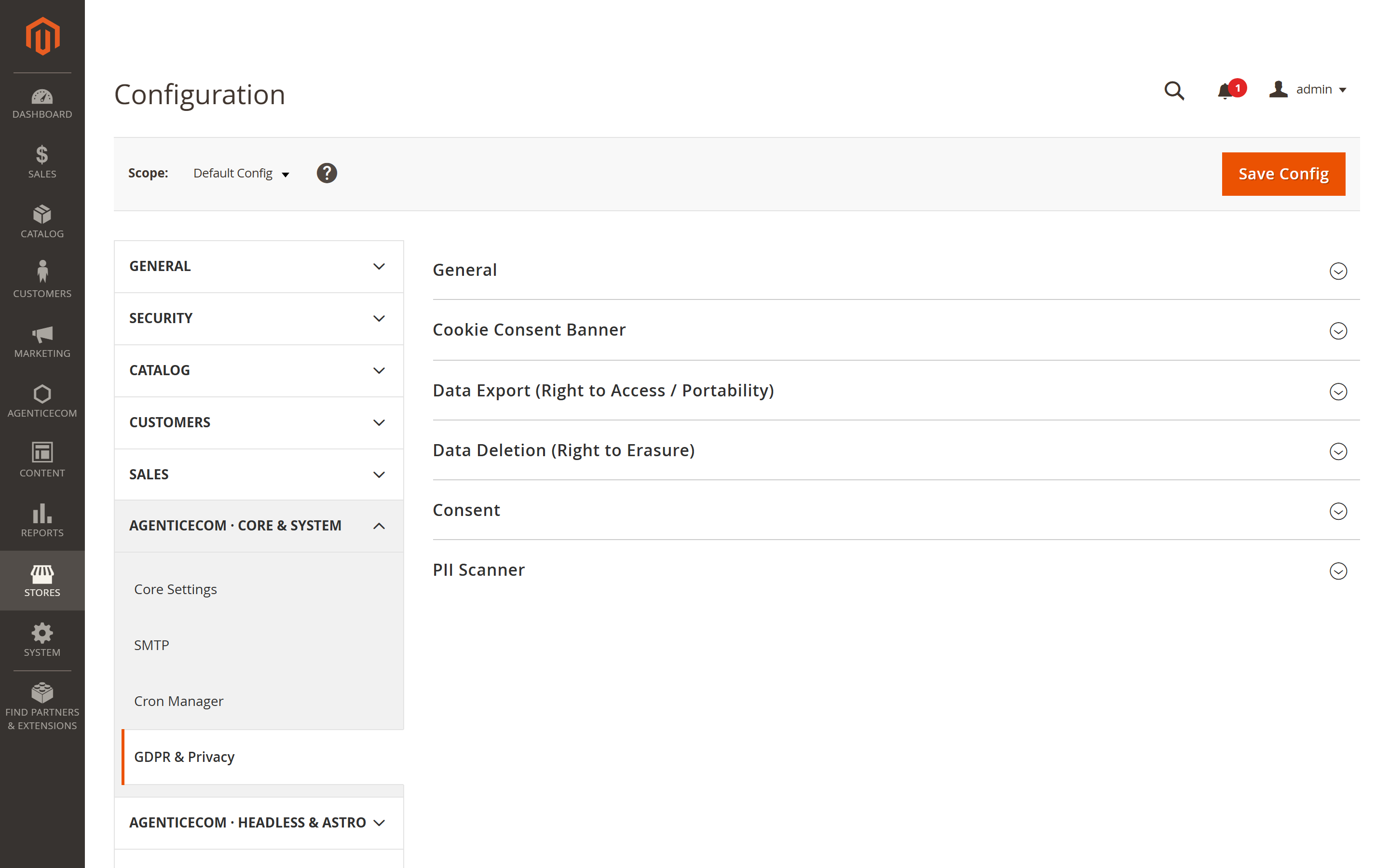 GDPR Pro configuration