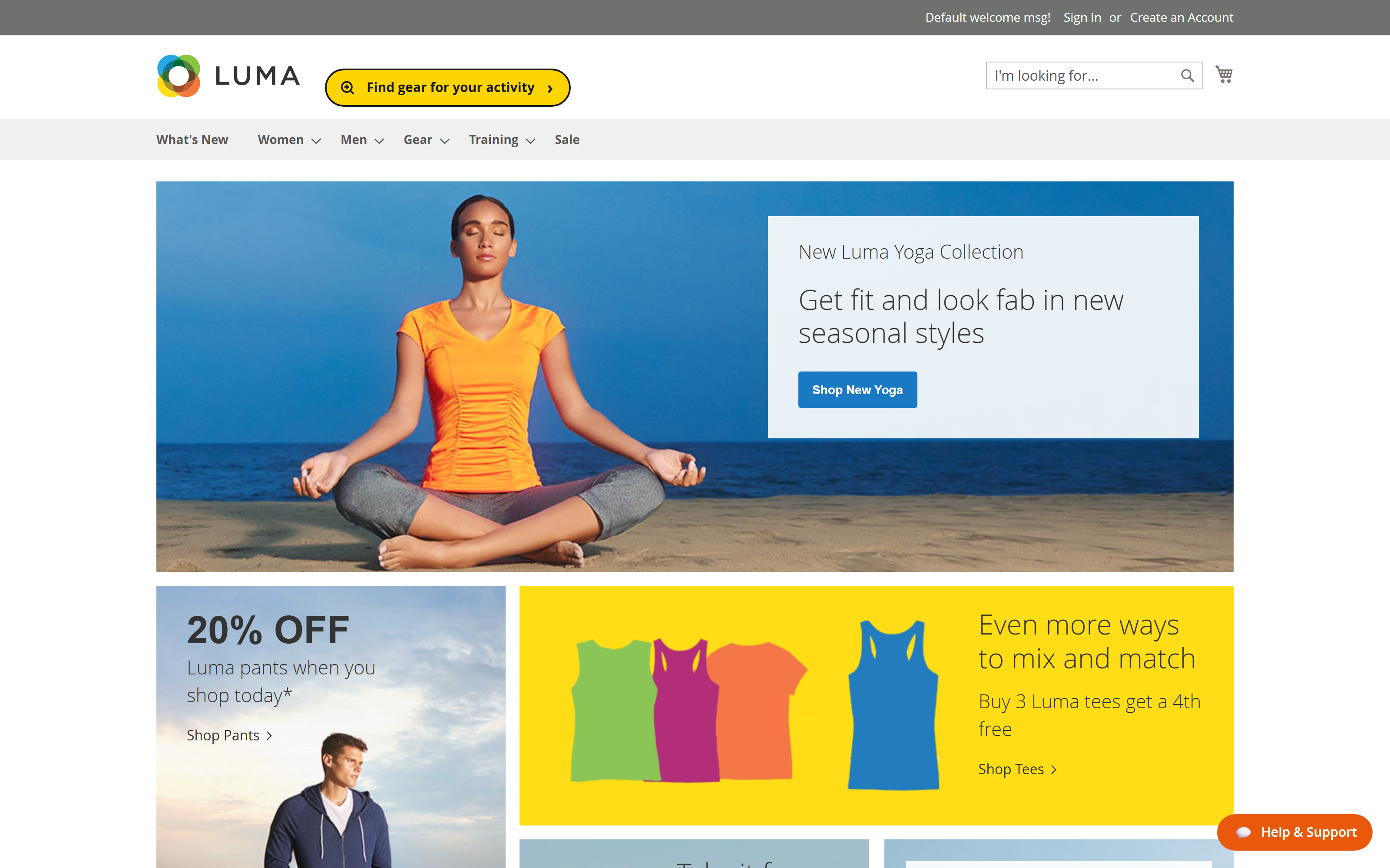 The finder launcher in the storefront header